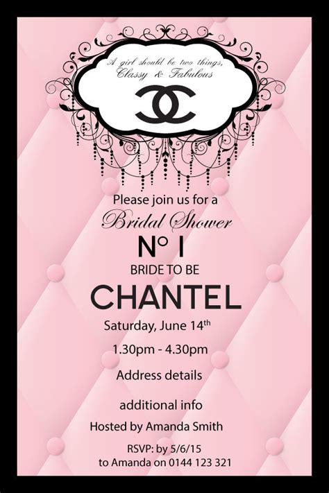 chanel bridal shower invitations|send baby shower invitations online.